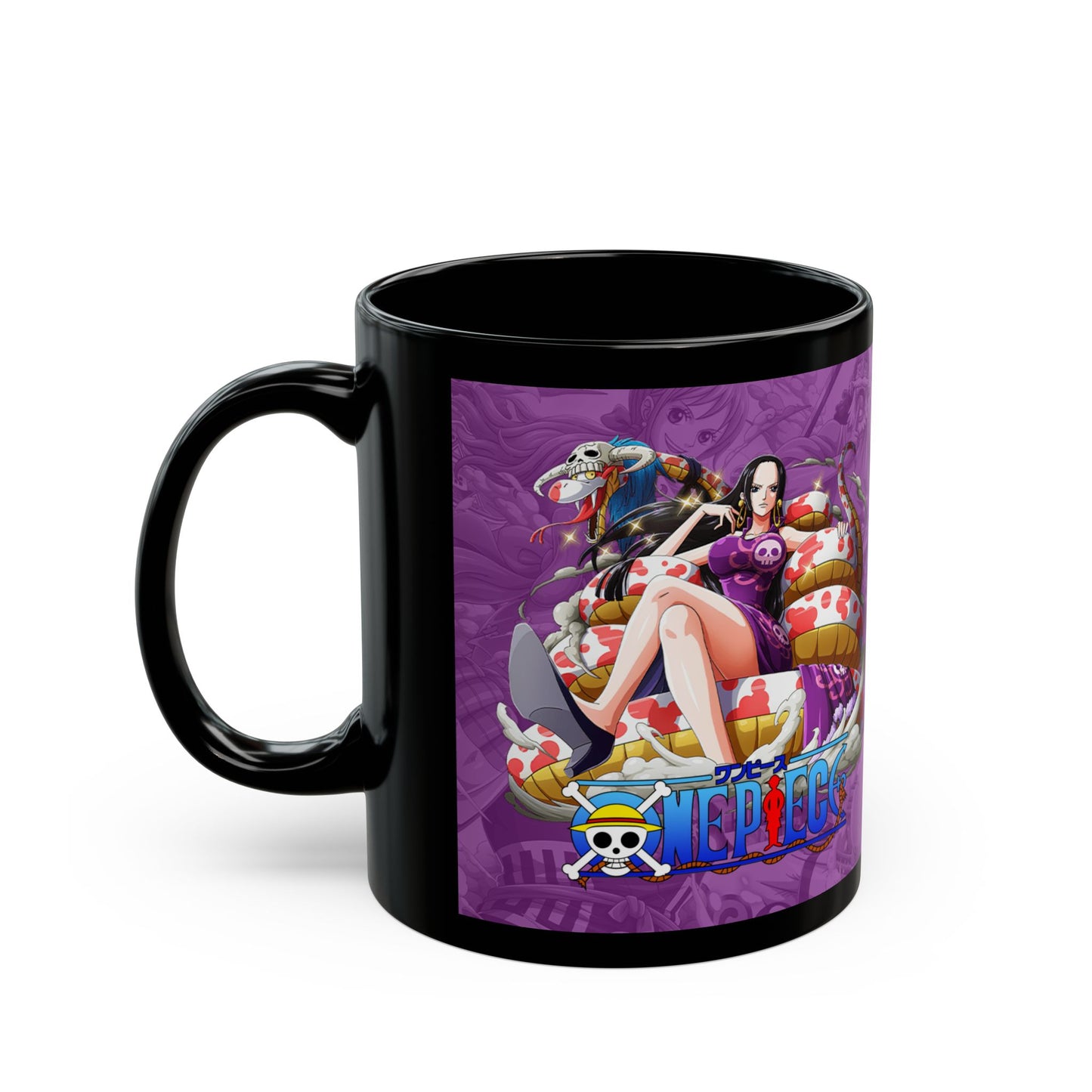 One Piece Logo Mug | Black Ceramic Anime Coffee Cup