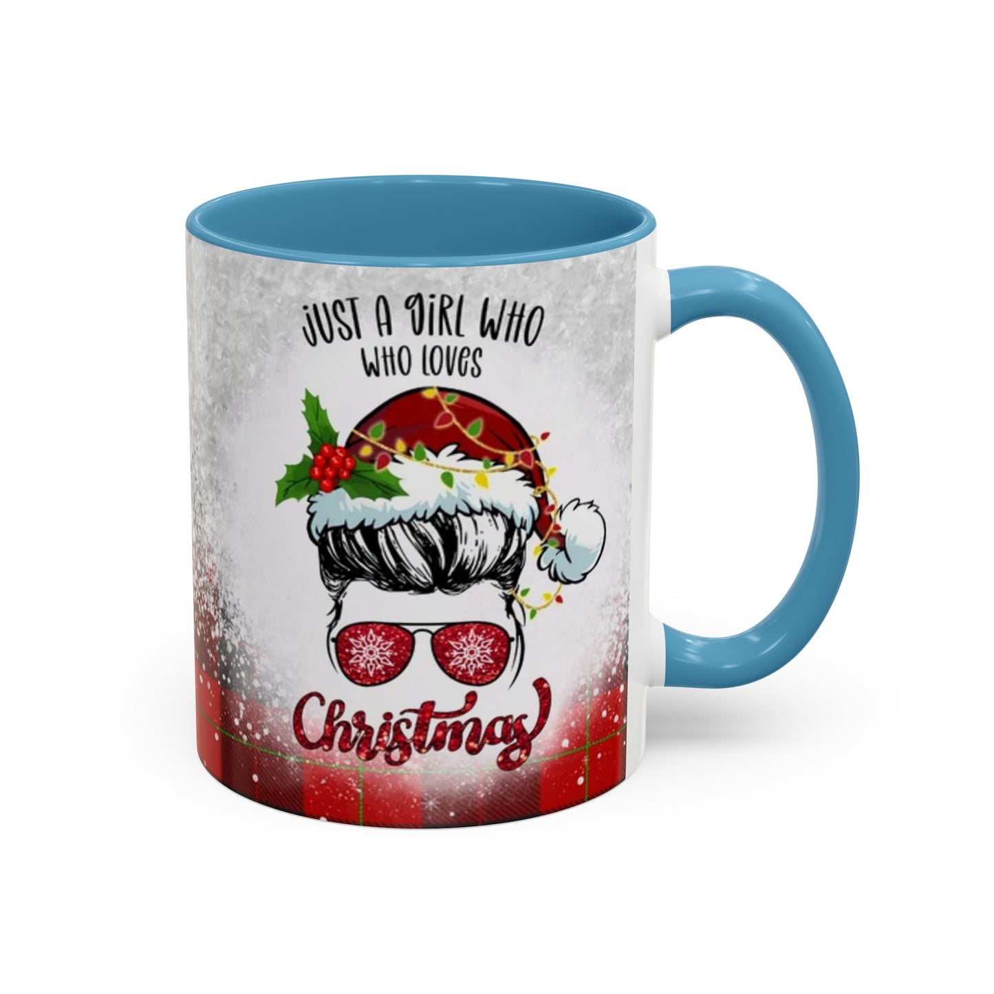 Just a Girl Who Loves Christmas Skull Mug | Accent Coffee Mug 11oz/15oz