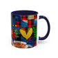 Plaid Christmas Trees Heart Mug | Accent Coffee Mug