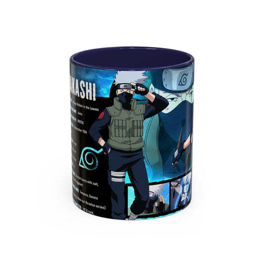 Naruto Kakashi Accent Coffee Mug  Anime Character Collage 11/15oz