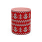 Snowman Knit Pattern Accent Mug | Christmas Holiday Coffee Cup