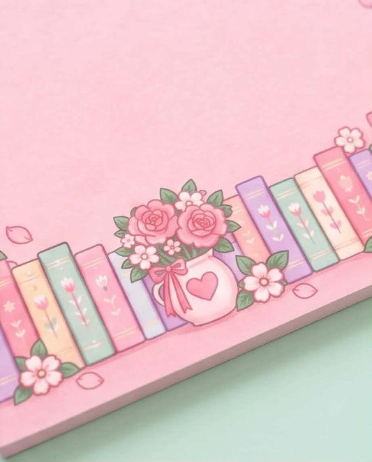 Cozy Library Pink Memo Pad & Stationery Paper