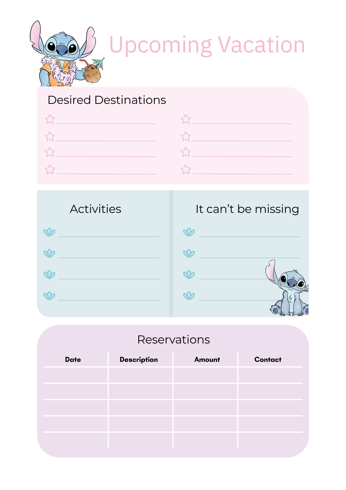 Stitch Inspired 2026 Planner | Digital Download