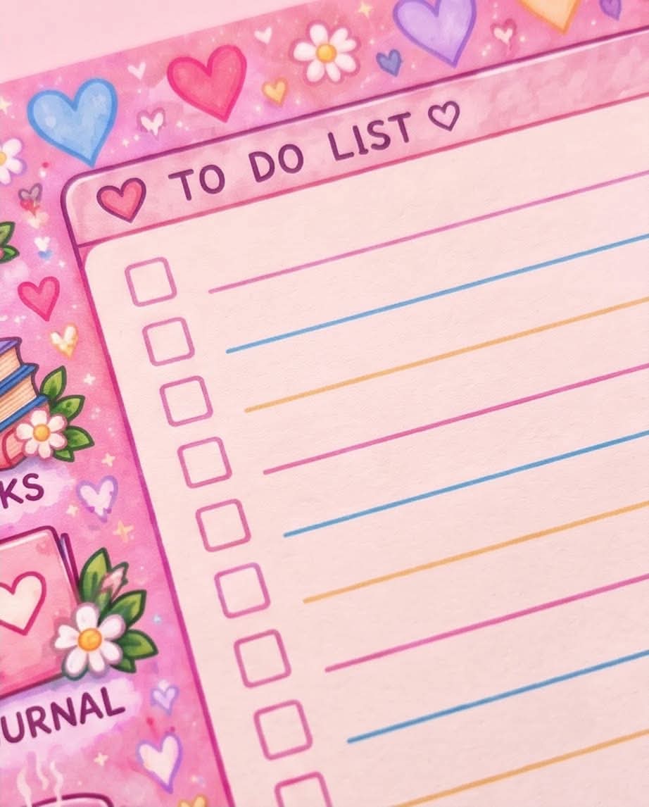 Pink Sanctuary To-Do List Memo Pad