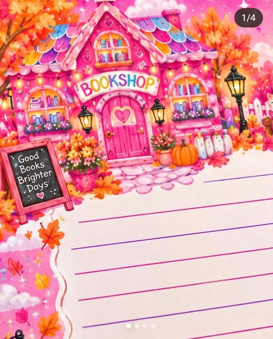 Autumn Bookshop-Inspired Memo Pad