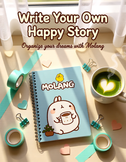 Kawaii Molang Spiral Notebook