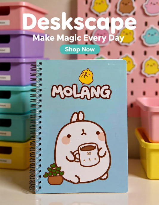 Kawaii Molang Spiral Notebook