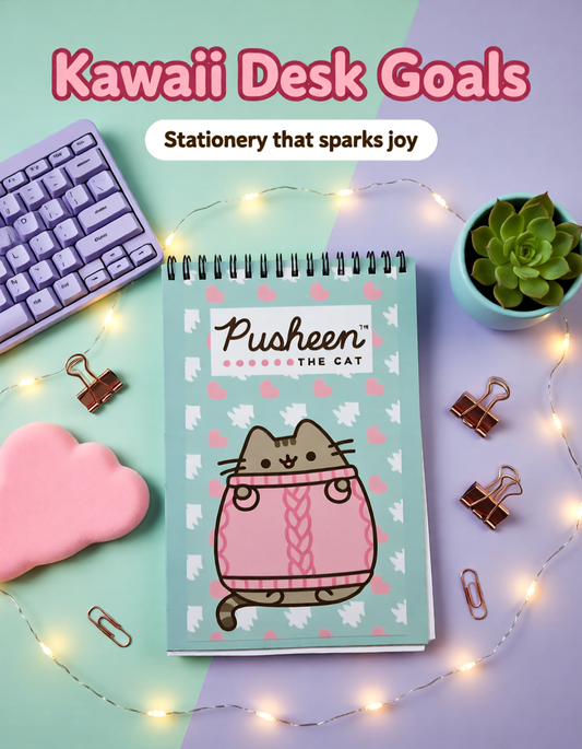 Kawaii Pusheen Spiral Notepad