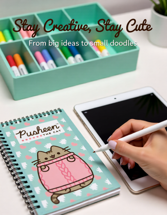 Kawaii Pusheen Spiral Notepad