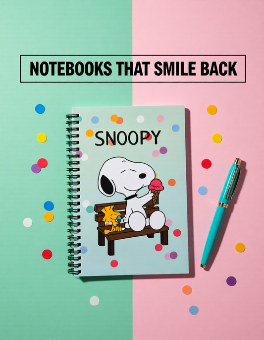 Kawaii Snoopy Spiral Notebook