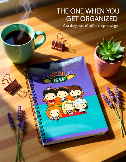 Kawaii Central Perk Spiral Notebook