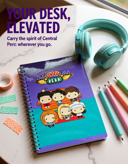 Kawaii Central Perk Spiral Notebook
