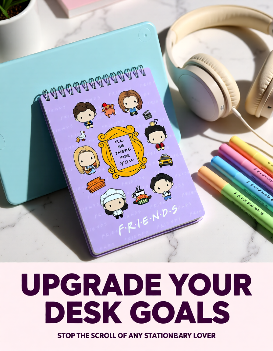 Kawaii Chibi F.R.I.E.N.D.S Inspired Notebook