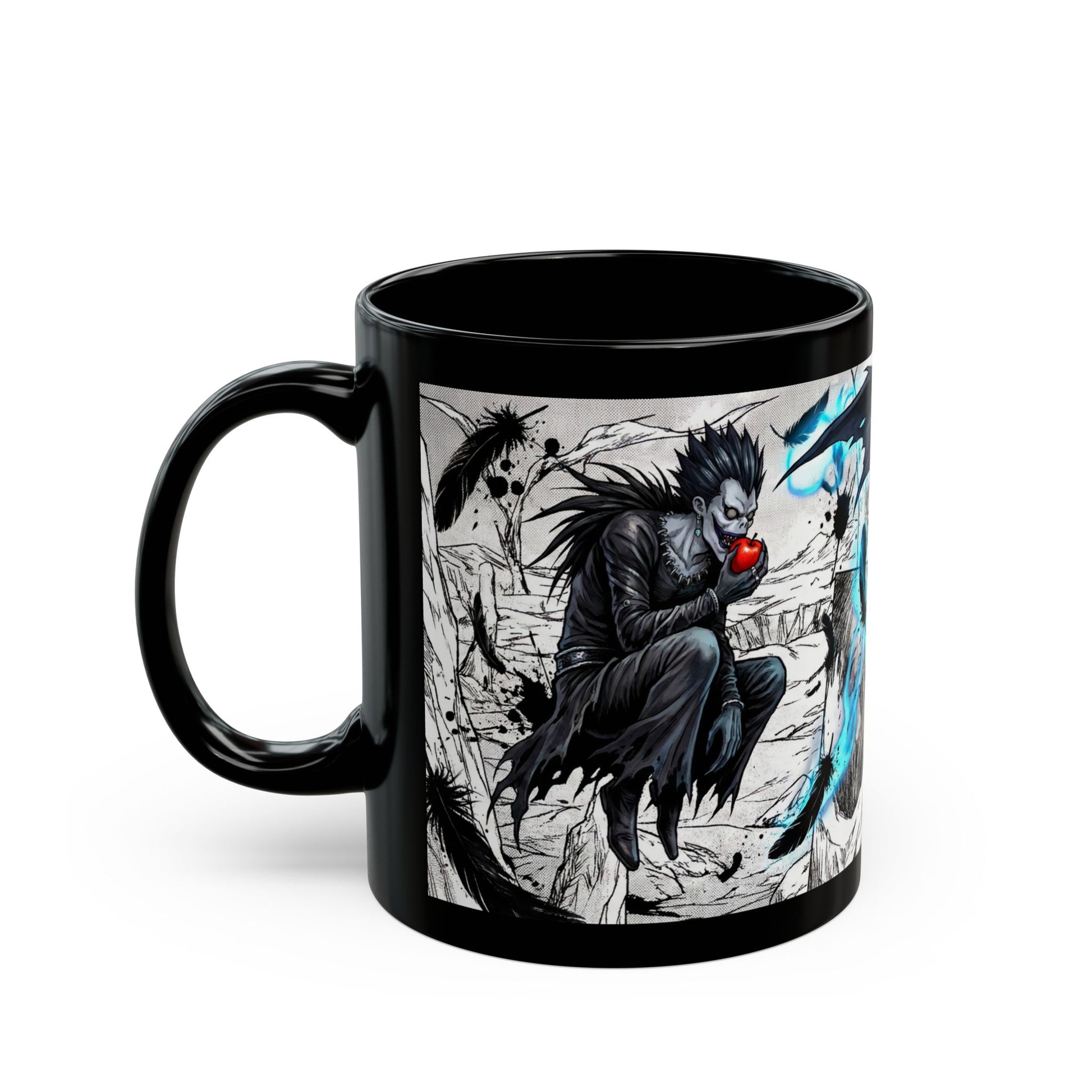 Death Note Ryuk Mug |  Anime Demon Illustration Coffee Cup | Black Anime Mug 15oz | Ryuk Shinigami Merchandise