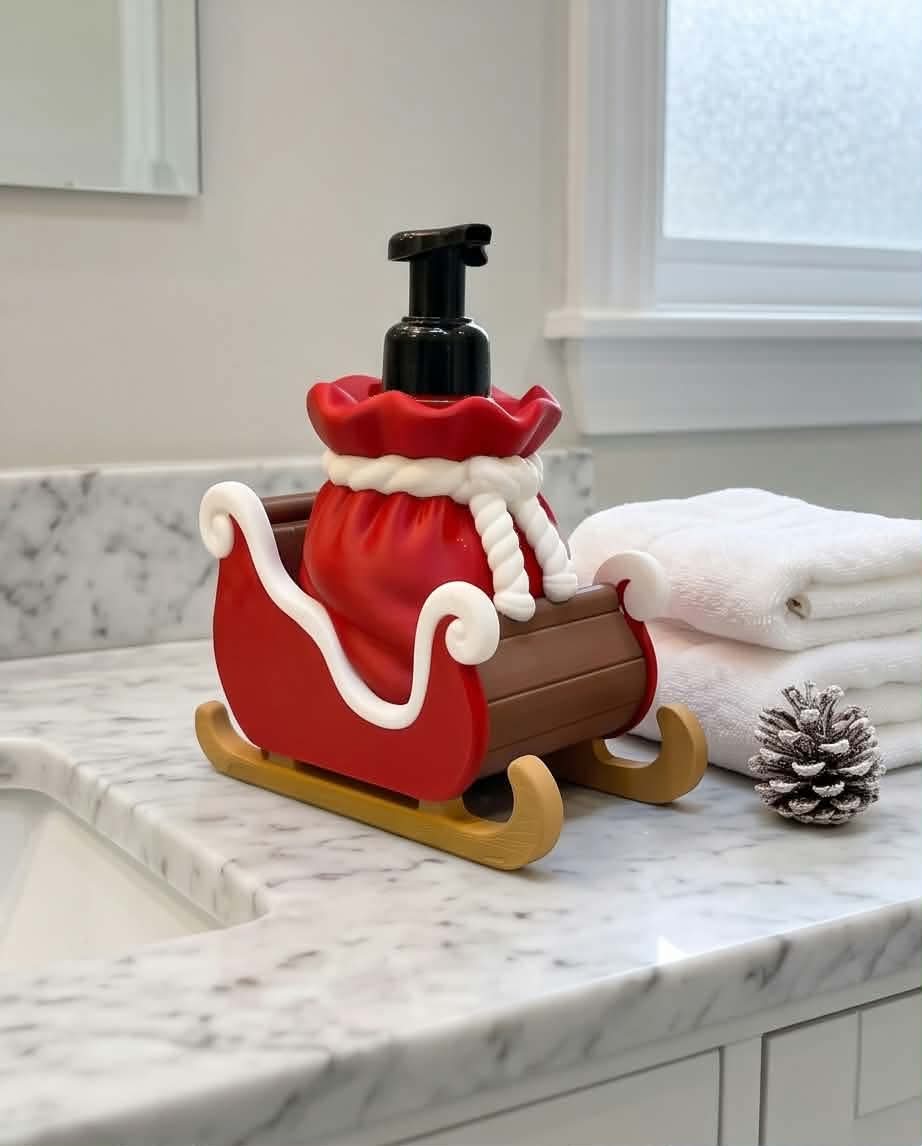 Santa's Sleigh Hand Soap Holder