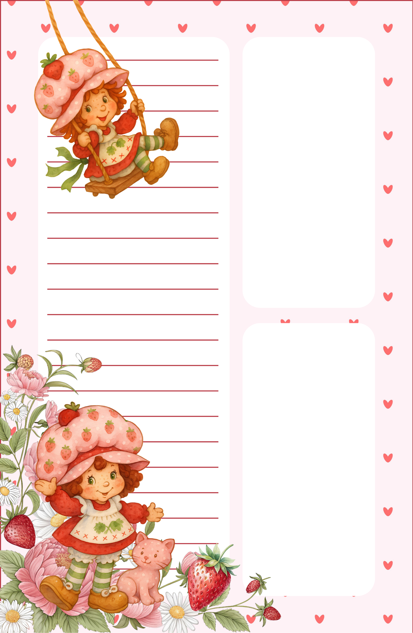 Strawberry Shortcake-inspired Notepad