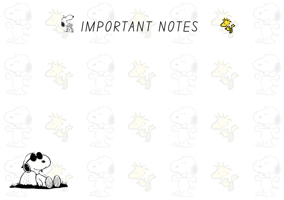 Snoopy Inspired 2026 Monthly Planner