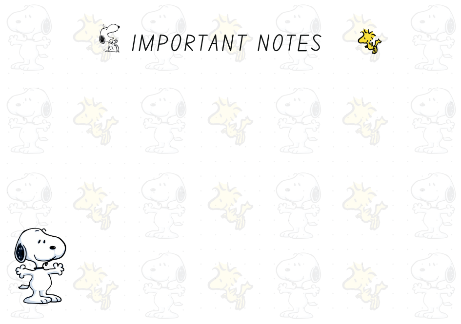 Snoopy Inspired 2026 Monthly Planner