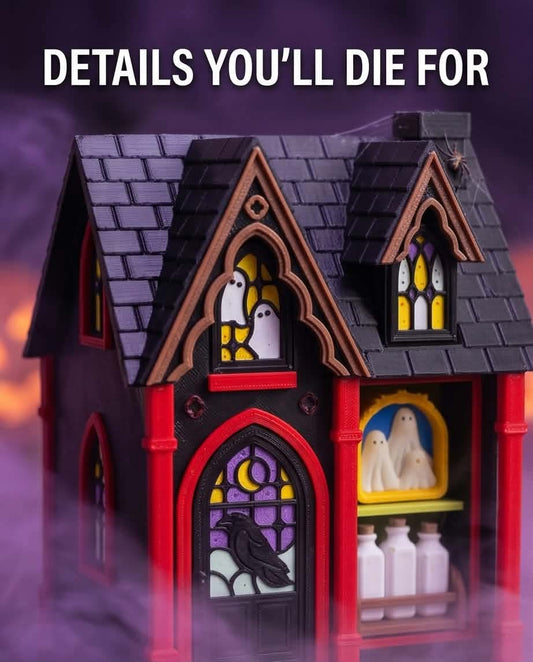 Spooky Halloween Haunted House Miniature Decor (Two Variations Available)