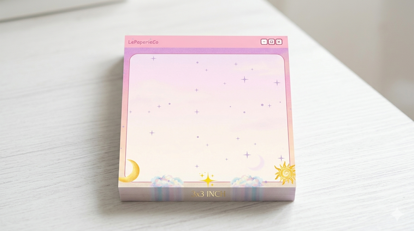 Kawaii Starry Sky Notepad | 50 pages (3x3 in)
