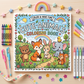 Kid's Cute Animals Coloring Book | 8x8 in