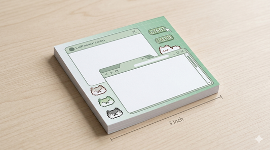 Kawaii Computer Interface notepad | 50 pages (3x3 in)