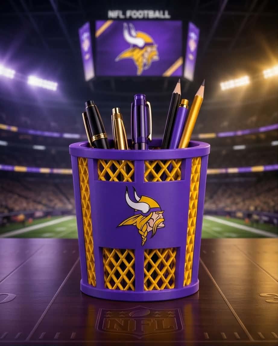 Minnesota Vikings 3D-Printed Pen & Pencil Holder