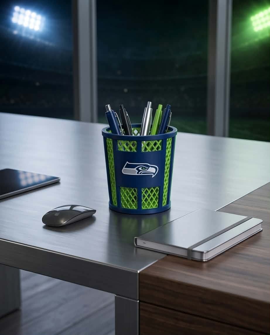Seattle Seahawks 3D-Printed Pen & Pencil Holder