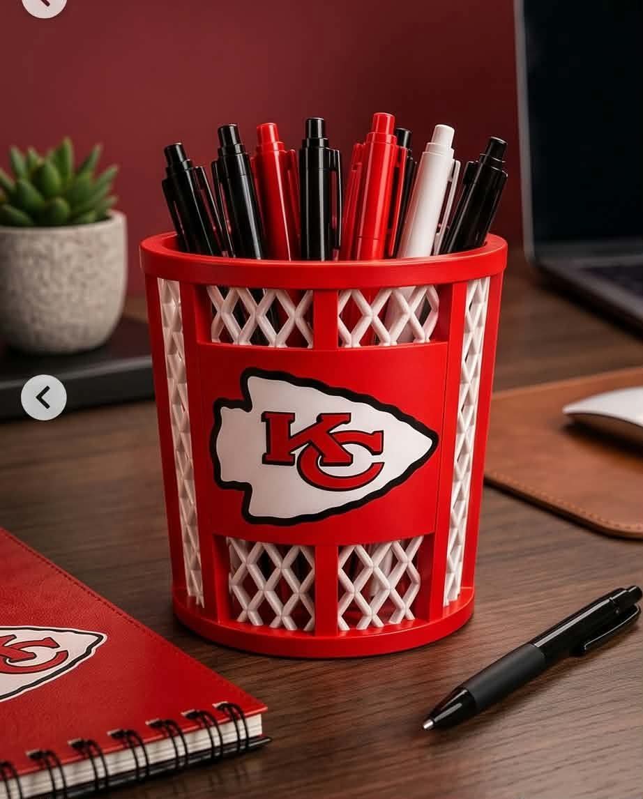 Kansas City Chiefs 3D-Printed Pen & Pencil Holder!