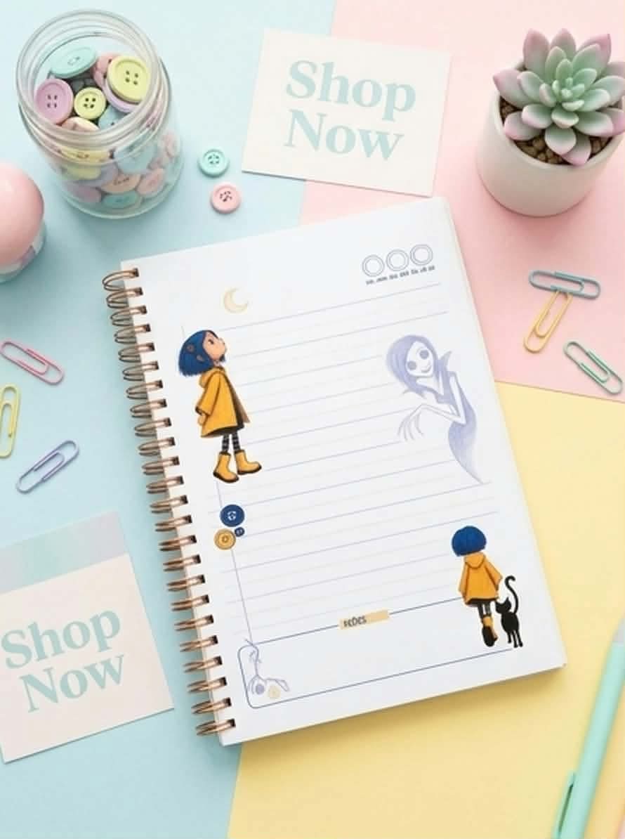 Coraline Custom Spiral Notebook & Journal
