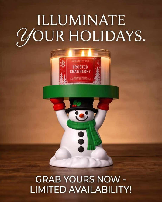 Festive Snowman Candle Holder