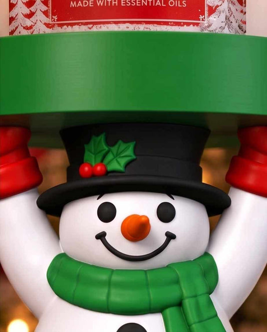 Festive Snowman Candle Holder