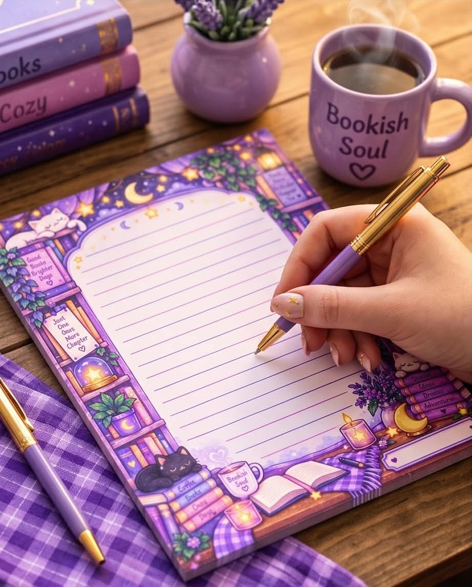 Bookish Celestial-inspired Memo Pad