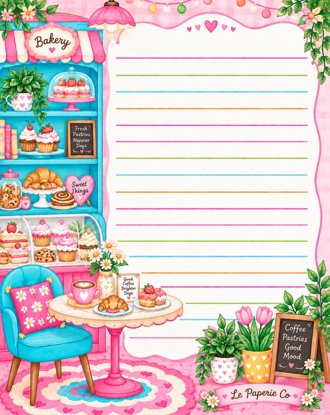 Pastel Bakery-Inspired Memo Pad
