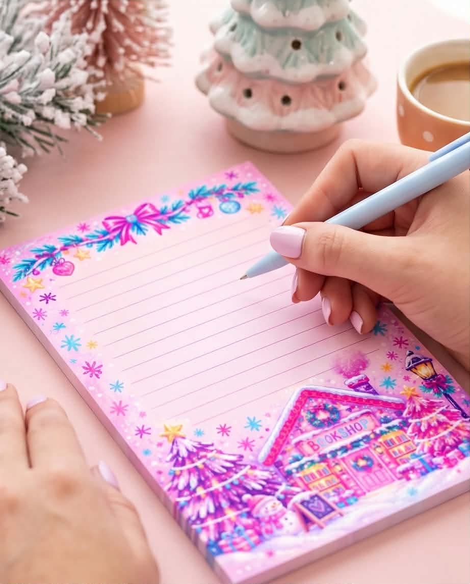 Winter Snow Bookshop Notepad