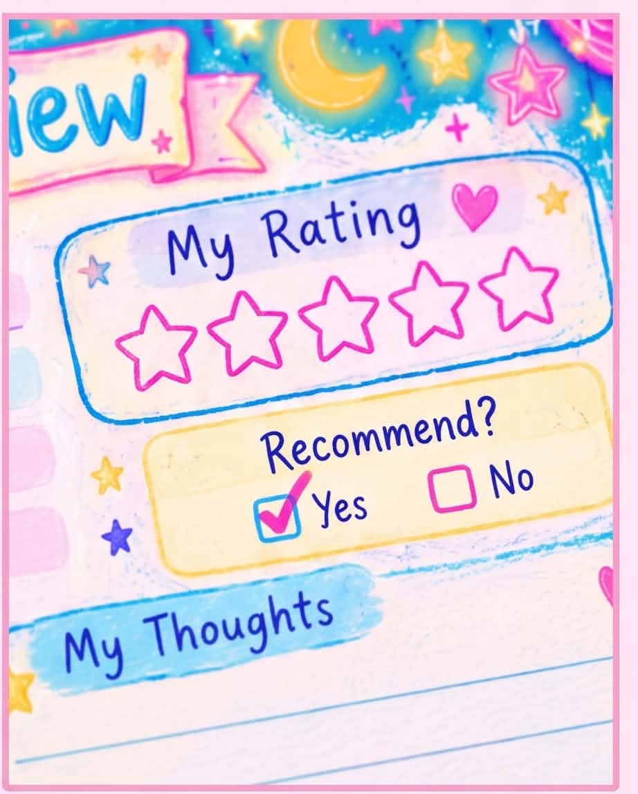Cute Book Review Notepad