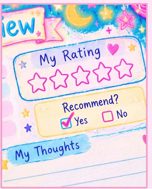Cute Book Review Notepad