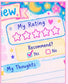 Cute Book Review Notepad