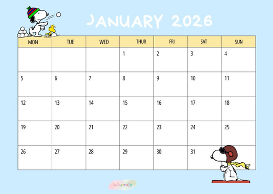 Snoopy 2026 Calendar