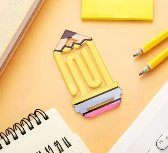 Crayon Colored and Pencil Inspired Jumbo Paper Clips