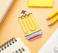 Crayon Colored and Pencil Inspired Jumbo Paper Clips
