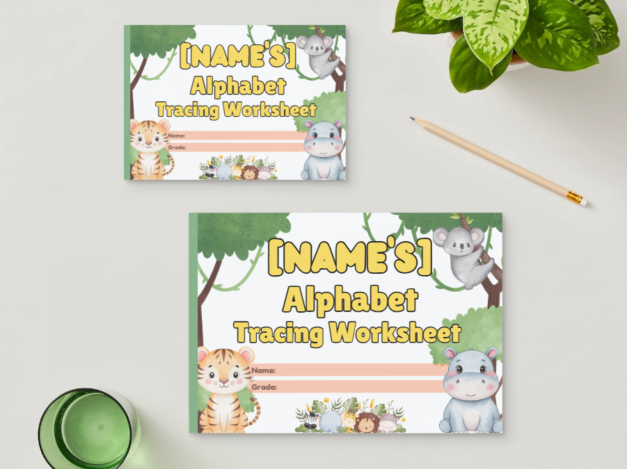 Alphabet Tracing Pad - Animal Theme | Digital Download