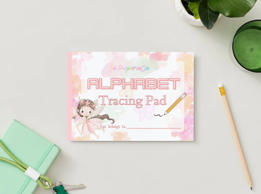 Alphabet Letter Tracing Pad - Pink Floral | Digital Download