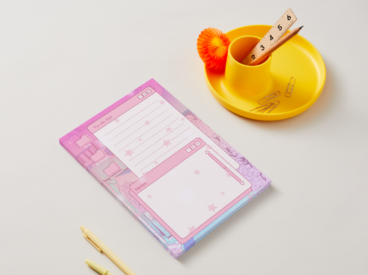 Kawaii Computer Screen Notepad | 50 pages (4x6 in)