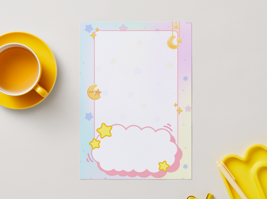 Kawaii Starry Notepad | 50 pages (4x6 in)