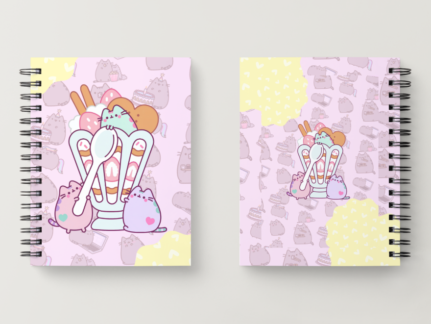 Kawaii Pusheen Ice Cream Sundae Notebook | A5 Notebook