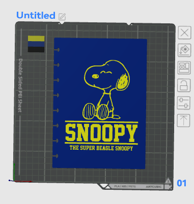 Snoopy 3 MF file for 3D Printing