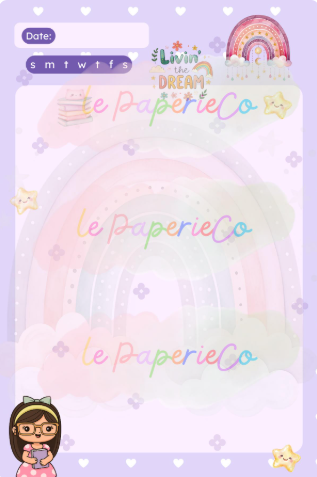 Lavender Rainbow Notepad (50 pages)