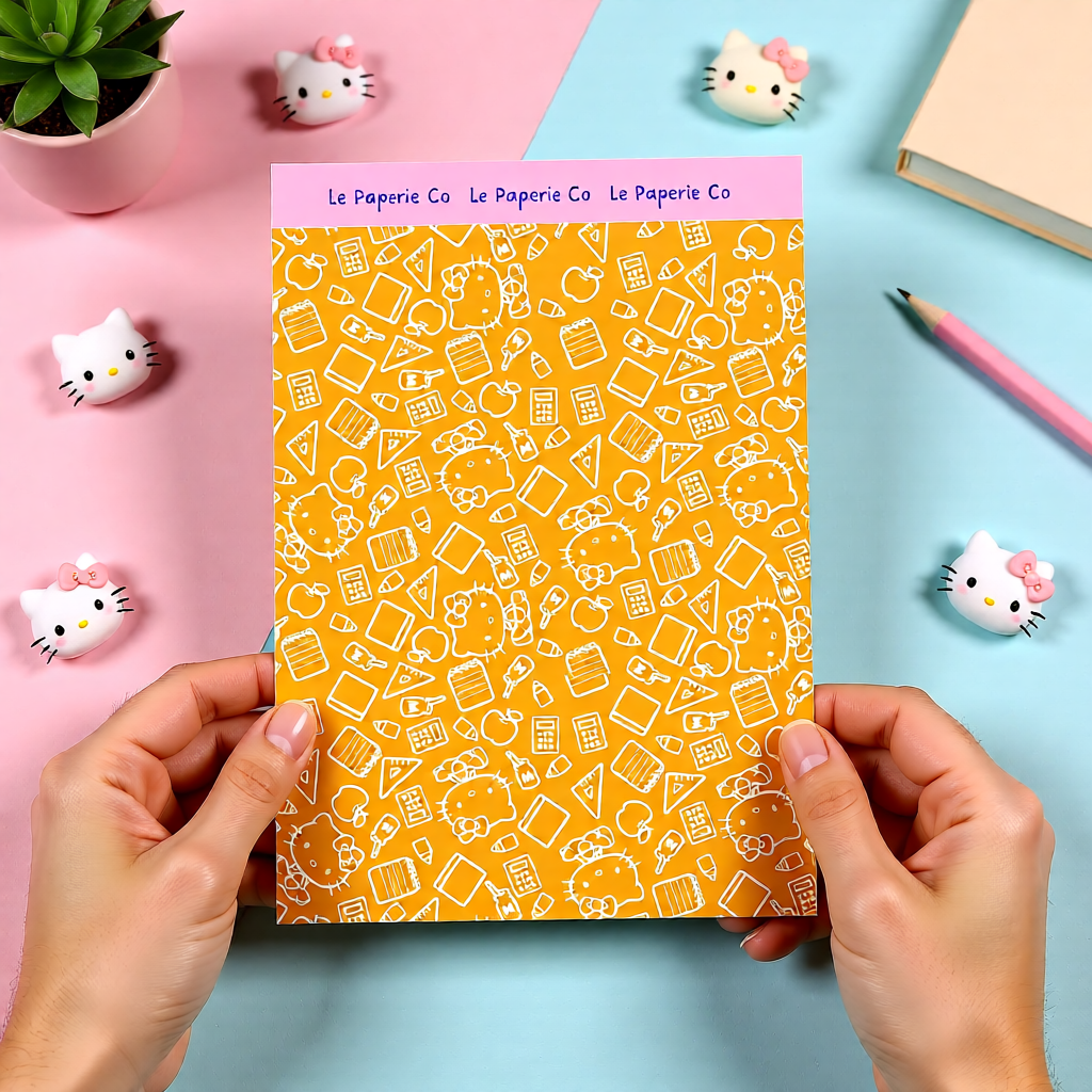 Kawaii Hello Kitty Cardstock Sticker Sheet | 5x7 inches, Stationary, Journaling