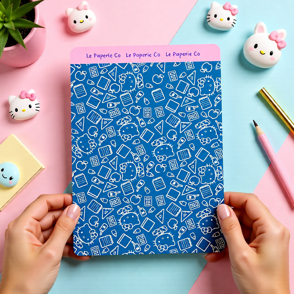 Kawaii Hello Kitty Cardstock Sticker Sheet | 5x7 inches, Stationary, Journaling